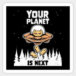 Alien Galaxy Science Space Cat Lover Your Planet is Next Sticker